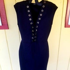 BLACK BODYCON WITH GOLD STUDS